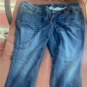 Skinny jeans, washed denim